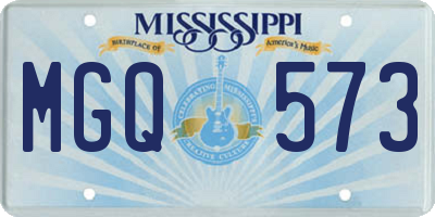 MS license plate MGQ573
