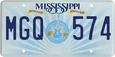 MS license plate MGQ574