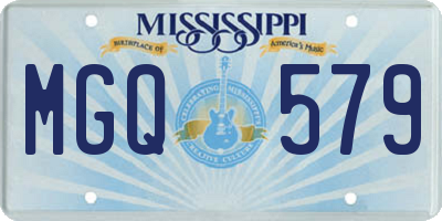 MS license plate MGQ579