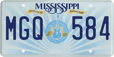 MS license plate MGQ584