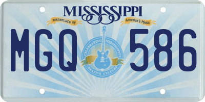 MS license plate MGQ586