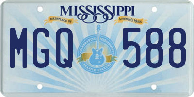 MS license plate MGQ588