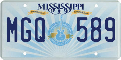 MS license plate MGQ589