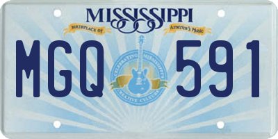 MS license plate MGQ591