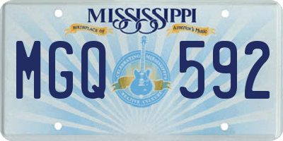 MS license plate MGQ592