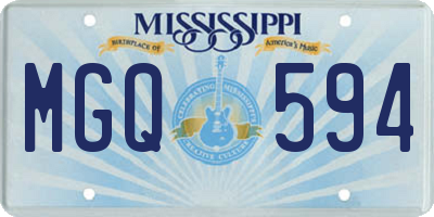 MS license plate MGQ594