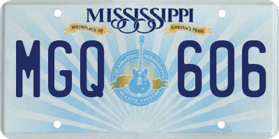 MS license plate MGQ606