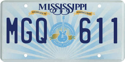 MS license plate MGQ611
