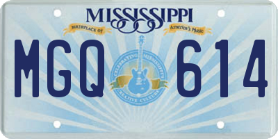 MS license plate MGQ614