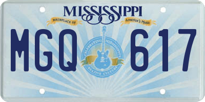 MS license plate MGQ617