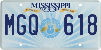 MS license plate MGQ618
