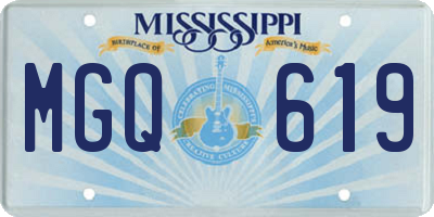MS license plate MGQ619