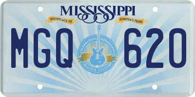 MS license plate MGQ620