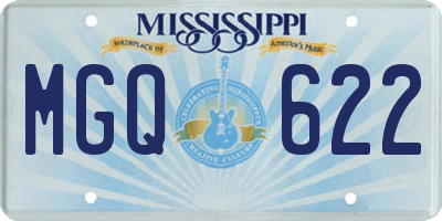 MS license plate MGQ622
