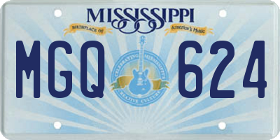 MS license plate MGQ624