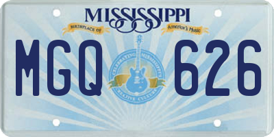 MS license plate MGQ626