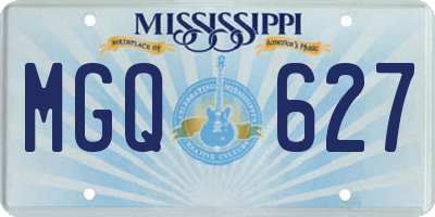 MS license plate MGQ627
