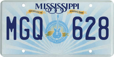 MS license plate MGQ628