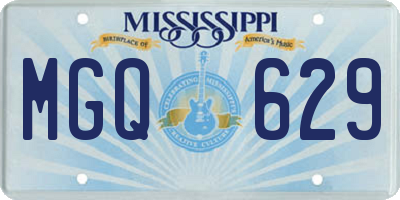 MS license plate MGQ629