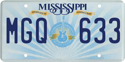 MS license plate MGQ633