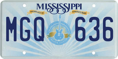MS license plate MGQ636