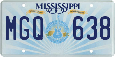 MS license plate MGQ638