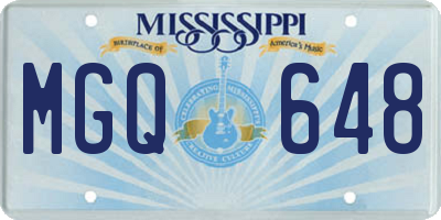 MS license plate MGQ648