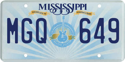 MS license plate MGQ649