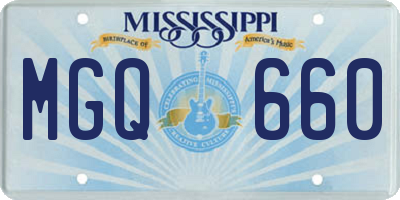 MS license plate MGQ660