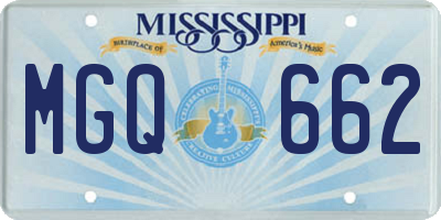 MS license plate MGQ662