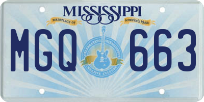 MS license plate MGQ663