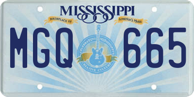 MS license plate MGQ665
