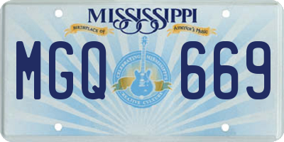 MS license plate MGQ669