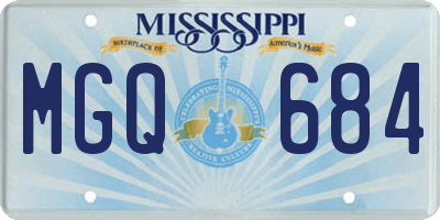 MS license plate MGQ684