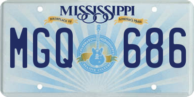 MS license plate MGQ686