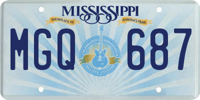 MS license plate MGQ687