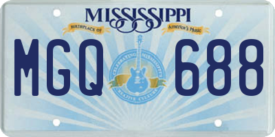 MS license plate MGQ688