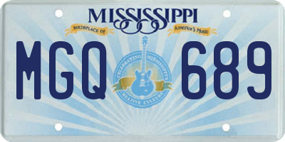 MS license plate MGQ689