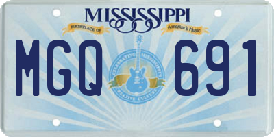 MS license plate MGQ691
