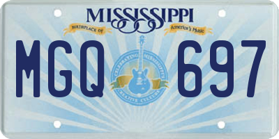 MS license plate MGQ697
