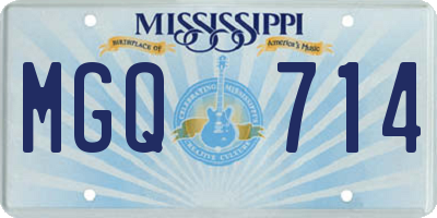 MS license plate MGQ714