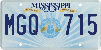 MS license plate MGQ715