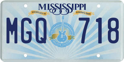 MS license plate MGQ718