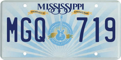 MS license plate MGQ719