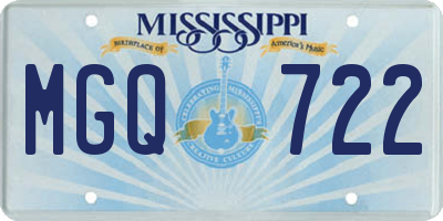 MS license plate MGQ722