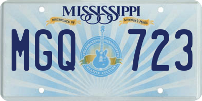 MS license plate MGQ723