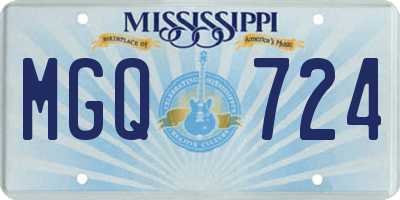 MS license plate MGQ724