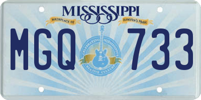 MS license plate MGQ733