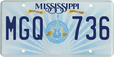 MS license plate MGQ736