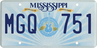 MS license plate MGQ751